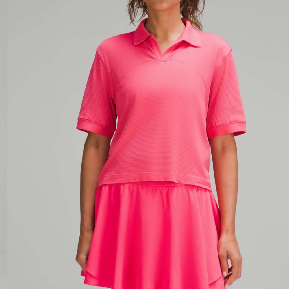 lululemon athletica Pink Short Sleeve Polo Top